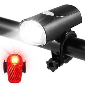 Đèn xe đạp có thể sạc lại USB đi đêm siêu sáng với đèn LED phía sau