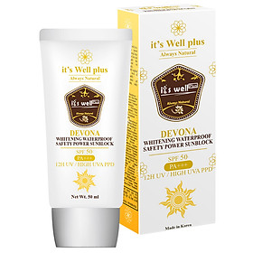 Kem Chống Nắng Dưỡng Trắng Da Devona It's Well Plus (50ml)