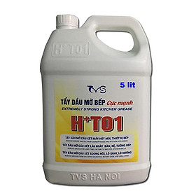 Tẩy dầu mỡ bếp cực mạnh HT01, can 5LIT  dầu mỡ cáu két lâu ngày trên hút mùi, lò nướng bếp ăn công nghiệp