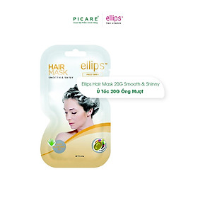 [COMBO 5 GÓI] Kem ủ tóc giúp tóc mềm mượt óng ả Ellips Vitamin Hair Mask Smooth & Shiny 20g 