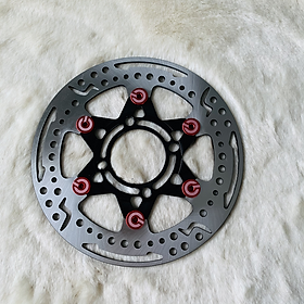 Đĩa  trước 4 lỗ size 220mm kiểu Hình ngôi sao 6 cánh gắn cho các dòng xe Sirius , wave , dream , Future, vario ,ex135,...