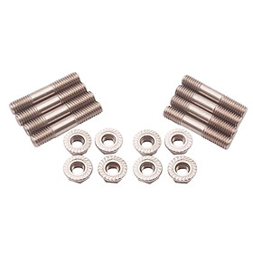 8Pcs 304 SS M8X1.25 Stud & Flange Nuts 42mm For T25 T28 Turbo Exhaust System