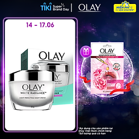 Kem dưỡng trắng da ban đêm Olay White Radiance Light Perfecting Night Cream 50g