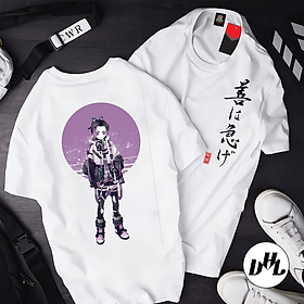 Áo thun trắng Anime, Manga Cô gái mặt trăng tím, Unisex Nam Nữ có Size áo từ 25-95kg