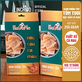 Bánh phồng Tôm Cà Mau - Tôm Tươi - NACAMA - Hộp 250 GRAM 