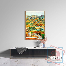 Tranh canvas phong cách sơn dầu - Phong cảnh Thung lũng - PC030