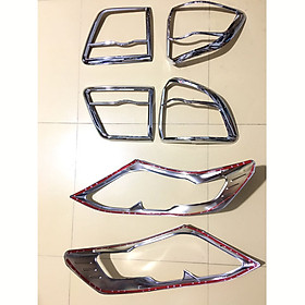 Ốp Viền Đèn Pha Hậu Mạ Crom Cho Xe Ô Tô - Fortuner 2012-2016