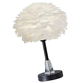 Modern Feather Shade Table Lamp E27 Atmosphere Light for Wedding Decoration