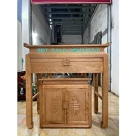 Mua bộ bàn thờ bằng gỗ sồi 107cm