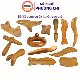 Bộ 13 Dụng Cụ Ấn Huyệt, Cạo Gió Mát Xa Giúp Đả Thông Kinh Mạch Và Lưu Thông Khí Huyết | Mỹ Nghệ Phương Chi