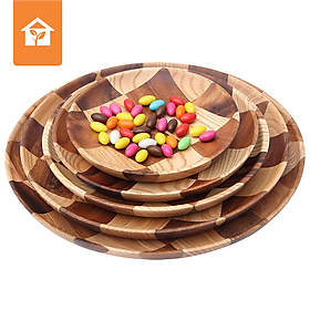Mua Đĩa gỗ cao cấp - Dùng để hoa quả  bánh kẹo đầy đủ size lựa chọn