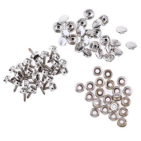75x Snap Fastener 15mm Screws Button Socket Kit for Boat Marine Canvas Cover