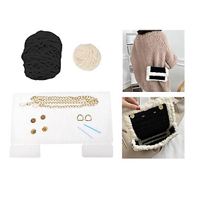 Bag DIY Materials with Straps Hand Knit Woven Bag Bag Knitting Plastic Mesh Template Bag Making Kit