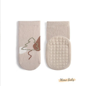 Tất vớ cao cổ chống trơn trượt in hình gấu dễ thương cho bé T35 Mimo Baby