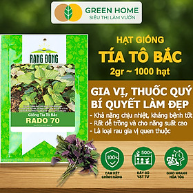 Hạt Giống Rau Tía Tô Greenhome, Gói 2gr, Dễ Trồng Quanh Năm, Nảy Mầm Cao, Thu Hoạch Nhanh, Năng Suất Cao G05
