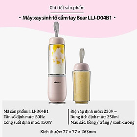 Mua Máy xay sinh tố cầm tay Bear 2 cối xay  công suất lớn  dao 4 lưỡi thép không gỉ  Anh Lam Store - Hàng nhập khẩu