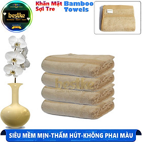 Khăn mặt sợi tre bestke cao cấp xuất khẩu, size 30*50cm, bamboo towel