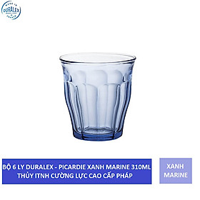 {Hàng chính hãng} Bộ 6 ly D1028A Duralex - Picardie xanh Marine 310ml Thủy tinh cường lực cao cấp Pháp