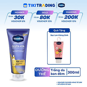 Sữa Dưỡng Thể Vaseline Gluta-Hya Trắng Da Ban Đêm Tuýp 300ml