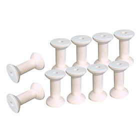 10pcs 47mmx31mm Wooden Empty Spools Bobbins for Wire Thread Sewing Crafts