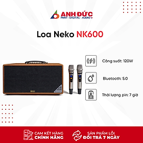 Mua Loa Karaoke Di Động Xách Tay Neko NK600 - Kèm 2 Micro Không Dây - Hàng Chính Hãng
