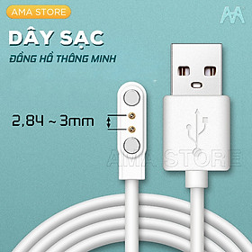 Mua Dây sạc Đồng hồ Thông minh 2.84mm -3mm Dành cho W26  Beu  Pebble  LS và các loại khác có cùng khoảng cách chân sạc Hàng nhập khẩu