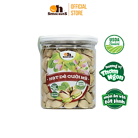 Hạt Dẻ Cười Mỹ Smile Nuts (215g - 500g) | 100% Nhập khẩu từ Mỹ, không tẩy trắng - Dẻ cười rang muối vừa ăn, thơm ngon, giòn rụm