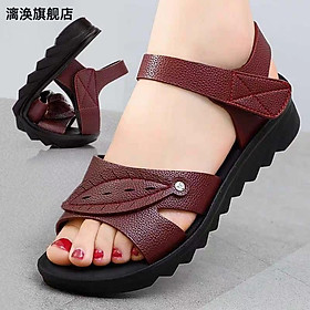 Dép quai hậu- Sandal đi mưa chất liệu da mềm đế cao su non êm chân siêu nhẹ siêu chắc chắn- mã SP: Sandal lá