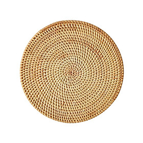 Heat Insulation Round Coaster Handmade Rattan Placemat for Coffee Mugs Cups