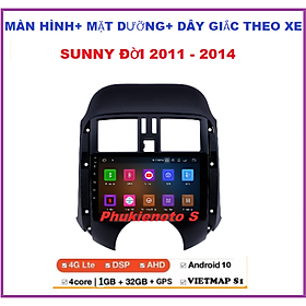 Màn Hình 9inch cho Xe NISSAN SUNNY - Đầu DVD Android Chạy Sim 4G Thu Phát WiFi ram1G-rom32G+ Mặt dưỡng theo xe, Điều Khiển Giọng Nói, Xem Camera Lùi