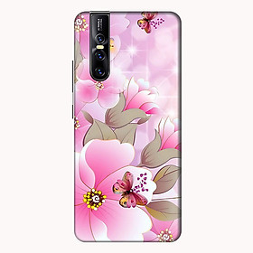 Ốp lưng điện thoại cho Vivo V15 hình Hoa Hồng Và Bướm - Hàng chính hãng