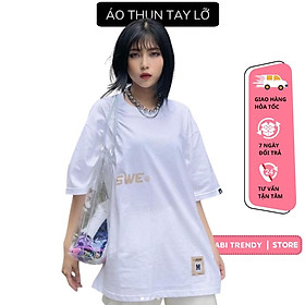Áo Thun Tay Lỡ Big Logo x Cube, áo phông unisex dáng hàn quốc siêu thoáng mát - babitrendy ATC04