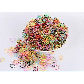 Dây thun cột tóc nhiều màu size lớn - Túi 100g
