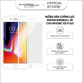 Mua MIẾNG DÁN CƯỜNG LỰC MIPOW KINGBULL 3D CHO IPHONE 7/8 - HÀNG CHÍNH HÃNG