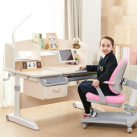 Mua Bàn học sinh chống cận chống gù bàn học thông minh cho bé chỉnh được độ cao có giá đỡ sách và ngăn kéo