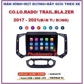 BỘ màn hình xe Che.vro.let COLO.RADO/TRAILB.LAZER  BẢN TỰ ĐỘNG 2017-2021 LẮP SIM 4G HOẶC KẾT NỐI WIFI ram2G-rom32G hệ android 10. IPS chống chói HỖ TRỢ TIẾNG VIỆT RA LỆNH GIỌNG NÓI,YOUTOBE,GPS đầu DVD