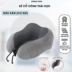Gối Kê Cổ Công Thái Học Chữ U Chất Liệu Cao Su Non Cao Cấp Bạn Đồng Hành Văn Phòng, Du Lịch Bảo Hành 90 ngày OFFICE CHILL