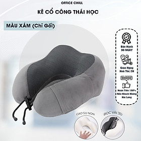 Gối Kê Cổ Công Thái Học Chất Liệu Cao Su Non Cao Cấp, Gối Tựa Cổ Chữ U Văn Phòng Làm Việc Du Lịch Bảo Hành 90 Ngày