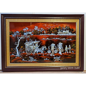 TRANH SƠN MÀI KHẢM TRAI, ỐC - QUÊ HƯƠNG THANH BÌNH