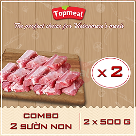 HCM - Combo Giá tốt - 2 sườn non (500g x 2) - Thích hợp với các món nướng, hầm, rang, xào chua ngọt