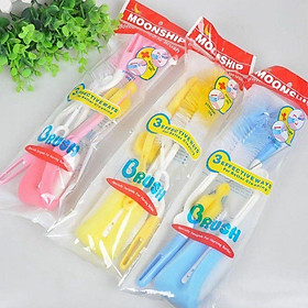 Mua Sẵn Hàng - Bộ Cọ Rửa Bình Sữa Và Núm Ti 4 Món
