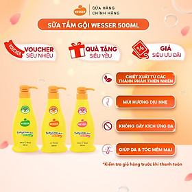 Sữa tắm gội Wesser 2 in 1 500ml