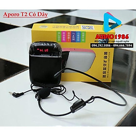 Mua Máy Trợ Giảng T2 Có Dây Mini Đeo Người Có kết nối Bluetooth - Khe cắm Thẻ nhớ - ghi âm trên loa
