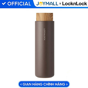 Mua Bình giữ nhiệt Lock&Lock Flat 400ml màu xám LHC4227GRY - Hàng chính hãng  có khay lưới lọc trà  nắp nhựa kiểu gỗ - JoyMall