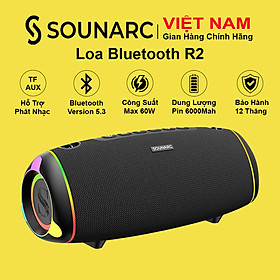 Mua Loa Bluetooth 5.3 Sounarc R2 Công Suất 60W  Chống Nước IPX6  Tích Hợp Pin 6600mAh 15H Chơi Nhạc - Hàng chính hãng
