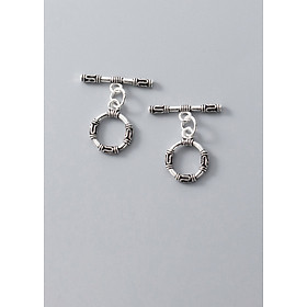 Combo 2 cái charm bạc móc khóa tròn kết vòng tay, dây chuỗi - Ngọc Quý Gemstones