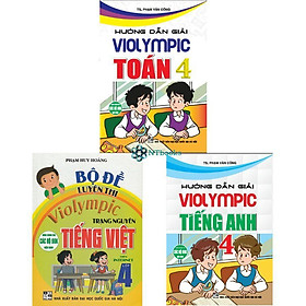 Hình ảnh Sách - Combo Hướng Dẫn Giải Violympic Toán - Tiếng Anh + Bộ Đề Luyện Thi Violympic Trạng Nguyên Tiếng Việt Lớp 4