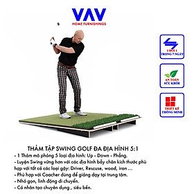 Thảm golf, thảm tập swing golf, thảm golf gấp gọn mô phỏng 5 loại địa hình.