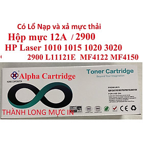 Mua Hộp mực 12A dành cho HP LaserJet 1010/1015/1020/3015/3020/3030/3050 Canon 2900/ L11121E Canon L120  MF4122  MF4150  MF4680  L140  L160  MF4270  MF4320d  MF4350d 3000 FX9 FX10 CÓ LỔ ĐỔ MỰC Hàng chính hãng Alpha Cartridge