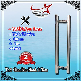 Tay nắm Inox Xước Lệch Tâm (304) - Tay Nắm Cửa Kính Cường Lực, Cửa Nhôm